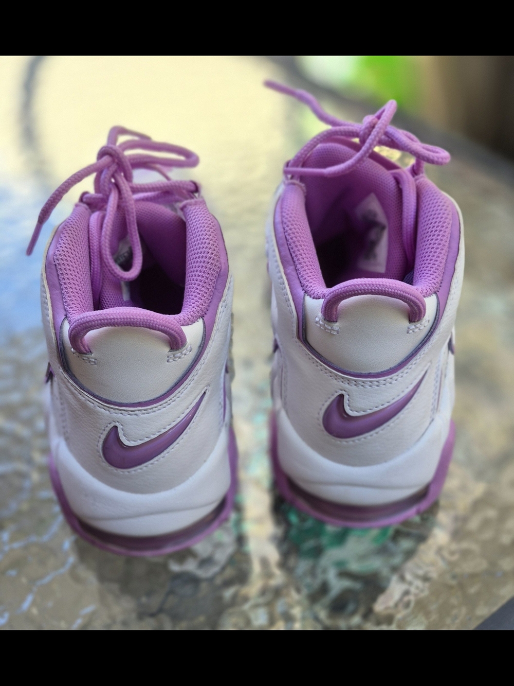 Nike Kids' White and Pink AIR Basketball Shoes - Picture 3 of 13